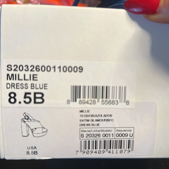 schultz blue heels size 8.5 - Picture 4 of 4